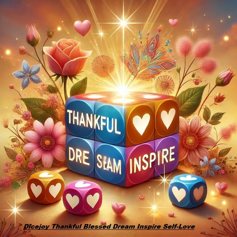 Dicejoy Thankful Blessed Dream Inspire Self-Love