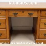 antique faux quarter sawn oak desk